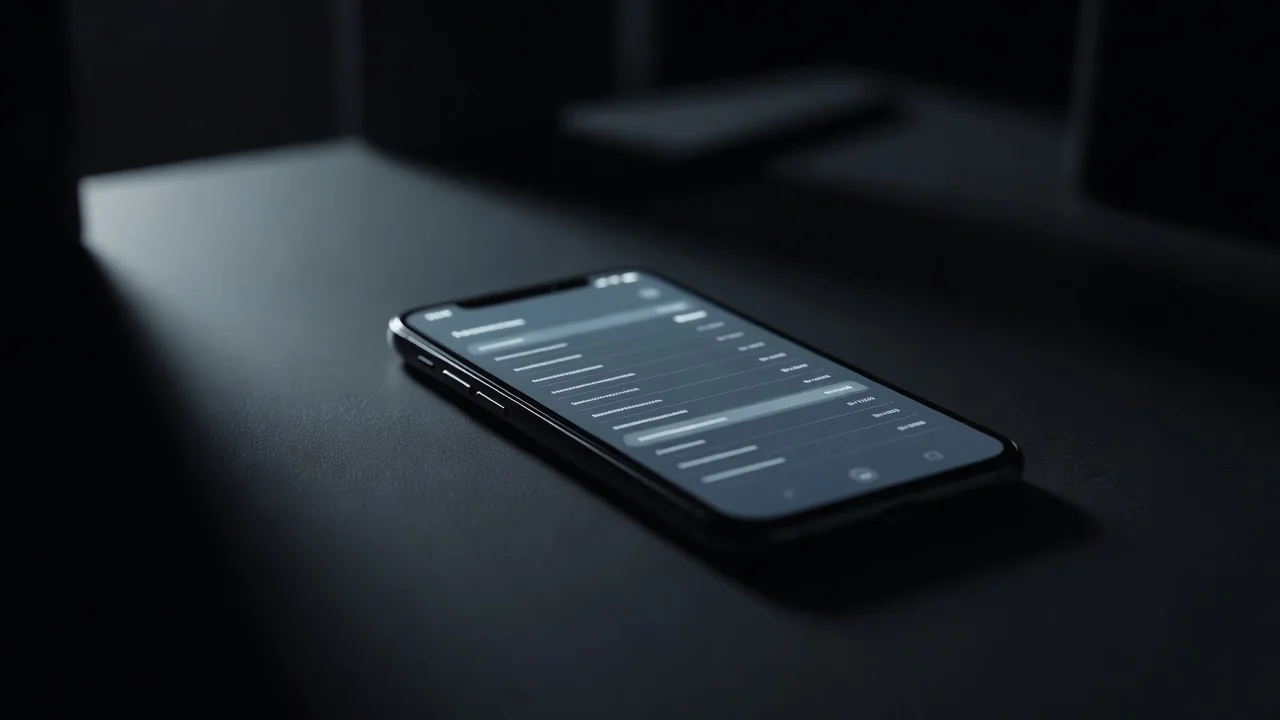 Telefon ekranında mərc kuponu siyahısı yaxın plan