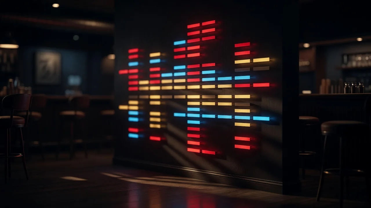 Elektron tabloda idman nəticələri rəqəmləri işıqlı panel